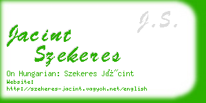 jacint szekeres business card